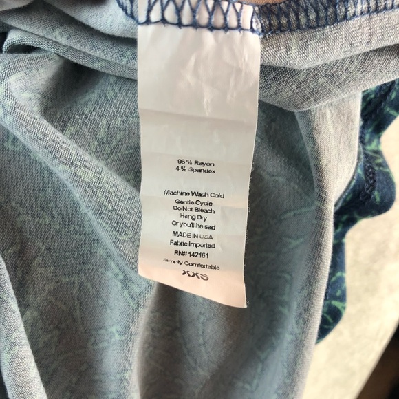 LuLaRoe Irma Tunic Blue Green XXS - Picture 7 of 7